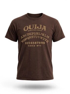 Ouija Board Shirt Brown Vintage - Mystifying Oracle Graphic Tee